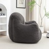 Vynxaria Dark Gray Tufted Plush Bean Bag Seats with Memory Foam Filler for Dorm & Living Areas - 4 of 4