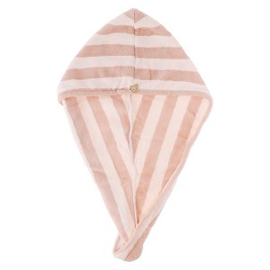 Unique Bargains Women's Stripe Hair Drying Towel  1 Pc - 1 of 3
