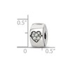 Black Bow Jewelry Sterling Silver Hinged Heart Clip Bead Charm with White Crystals - 4 of 4