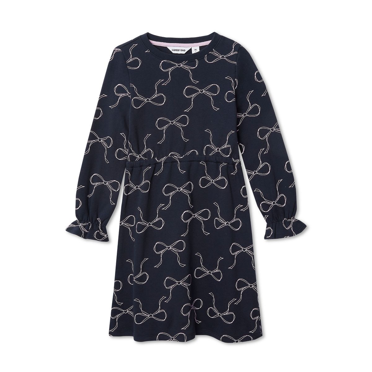 Lands' End Kids Long Sleeve French Terry Knit Dress