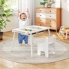 Costway Sensory Table & Chair Set for Kids 2-8 with Foldable Bins for Sand/Water & Paper White/Beige - 4 of 4