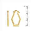 Classic Gold 14K Yellow Gold, Hexagon Hoop Earrings - Gold - 2 of 3