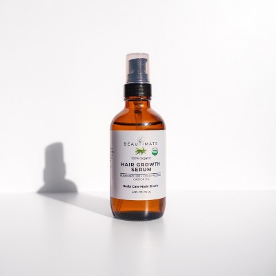 Beautimate USDA Organic Hair Growth Serum – 5% Extra Strength Rosemary & Castor Oil Scalp Serum – For Fuller, Thicker Hair – Made in the USA – 4 oz