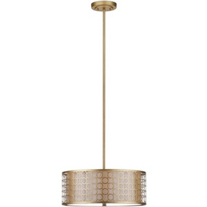 Giotta Drum Pendant Light - LIT4203 - Bronze - Safavieh - 1 of 4