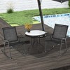 Costway 2 PCS Patio Folding Rocking Chair Heavy-Duty Metal Frame Rockers Outdoor Black/Gray/Brown - 4 of 4