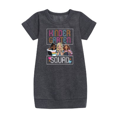 - Barbie - Back To School Graphic Short Sleeve Fleece Dress
