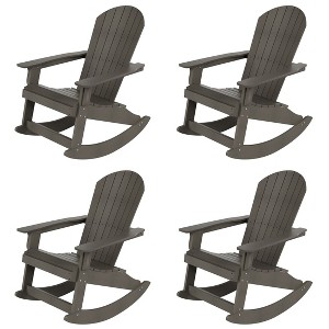 WestinTrends 4-Piece Outdoor Patio All-weather Adirondack Rocking Chair Set - 1 of 3