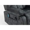 Velvet Power Lift Recliner Chair with Massage, Heating, and USB Port - 3 of 4