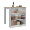 NicBex Dining Table Modern Counter Height Dining Table with Three Side Shelves for Kitchen - 2 of 4