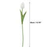 Unique Bargains Christmas 20 Pcs Artificial Flowers Fake Tulips for Wedding Rooms Home Hotel Party Decoration White - 2 of 4