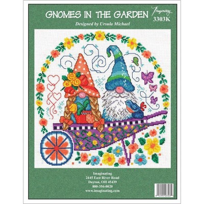 Imaginating Counted Cross Stitch Kit 10"X10"-Gnomes In The Garden (14 Count)