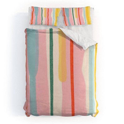 Deny Designs 3pc Full/Queen 83 Oranges Too Cool to Hang But Here I Am Duvet and Sham Set