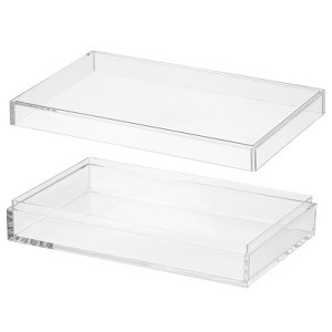 Unique Bargains Square Cube Clear Acrylic Box with Lid for Candy Tiny Jewelry Display - 1 of 4