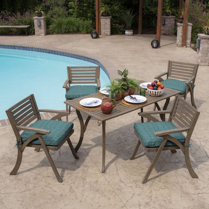 Arden 20"x20" Plush PolyFill Outdoor Dining Set Cushion, 3 of 8