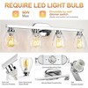 Whizmax Light Bathroom Light Fixture, Mirror Wall Mount Lighting Fixture, Glass Shade E26 Socket for Hallway Kitchen Bedroom Living Room - 3 of 4