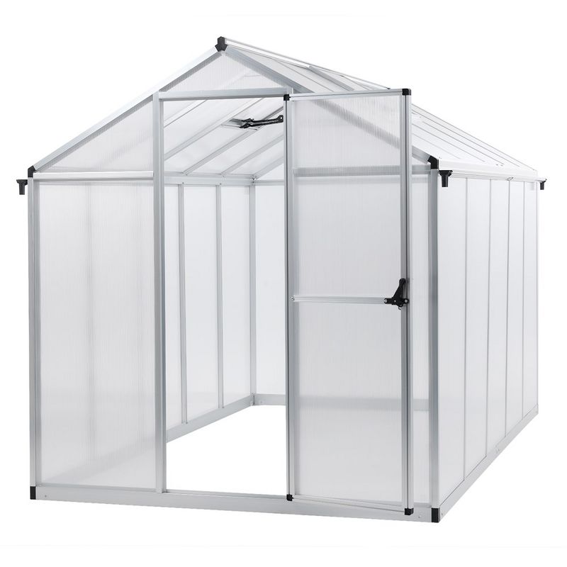 Aoodor Walk-In Greenhouse Polycarbonate Panel Hobby Greenhouses With Aluminum Frame Heavy Duty, 1 of 8
