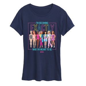 Women's - Barbie - Exactly Who Im Meant To Be Neon Short Sleeve Graphic T-Shirt - 1 of 4