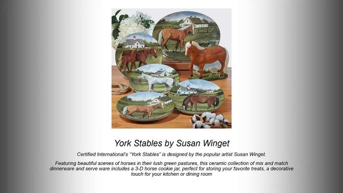 York Stables 3D Horse Cookie Storage Jar - Certified International, 2 of 5, play video