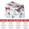 Christmas Flannel Sheets King, 100% Cotton Printed Bed Sheet Set, Soft Heavyweight Brushed Flannel, 16 Inches Deep Pocket Winter Warm Sheets 4 Piece - 3 of 4