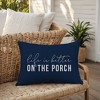 Creative Products Life is Better On the Porch Navy 14x20 Indoor / Outdoor Pillow - 4 of 4