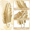 LunaLulinlk 7Pcs Leaves Decorative Wall Hooks for Hanging Heavy Duty,Gold Hanging Key Holder for Wall Decor Metal Coat Hooks Wall Mount - 3 of 4