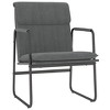 vidaXL Lounge Chair Dark Gray 21.7"x25.2"x31.5" Fabric - Dark Gray - 2 of 4