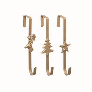 Transpac Metal Christmas Icon Wreath Holder Set of 3 Christmas Home Decorations - 1 of 1