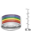 Steeltime Stainless steel rainbow enamel band ring. Size 9-12 - image 3 of 3