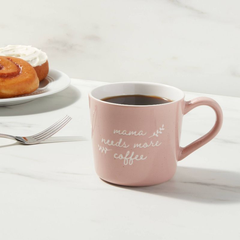 15oz Stoneware Mama Needs More Coffee Mug - Threshold&#8482;, 3 of 11