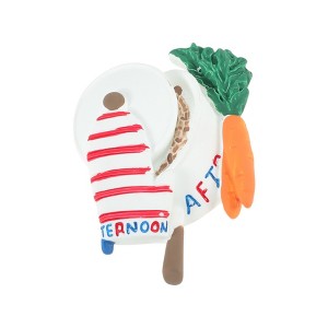 Unique Bargains Magnetic Refrigerator Magnet Orange White 1 Pc - 1 of 3