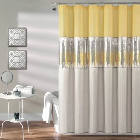 72 X72 Night Sky Single Shower Curtain, Yellow And White Shower Curtain Target