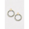 Slickblue Women's Earrings, Round Glass Bead Detail, Boho Festival Accessory, Push Back, Gold Tone, 1.5" - 3 of 4