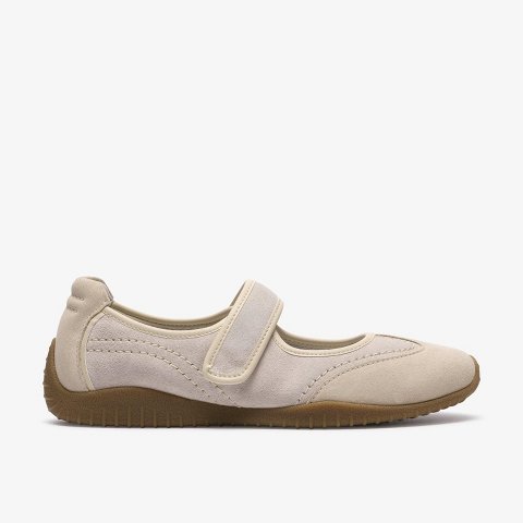 Обувь Clarks Womens Meridor Jane Off White Suede Shoes 7 Medium