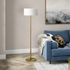 Hudson and Canal 61" Metal Floor Lamp with Fabric Shade Brushed Brass: Contemporary Design, Living Room Elegance, UL Listed - 3 of 4