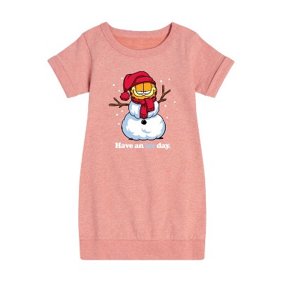 - Garfield - Have An Ice Day Graphic Short Sleeve Fleece Dress