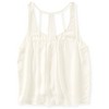 Aeropostale Womens Pocket Woven Tank Top, Off-White, Medium - 2 of 2