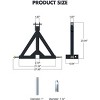 TruAIR 3 Point 2" Trailer Hitch Receiver (Black) - Heavy Duty CAT 1 Quick Hitch Drawbar for Kubota/BX/Kioti/Yanmar Tractors (1-Pack) - 3 of 4