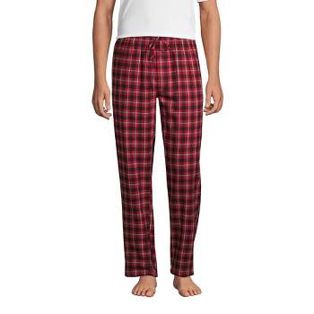 Lands' End Men's Flannel Jogger Pajama Pants - 2x Large - Rich Red
