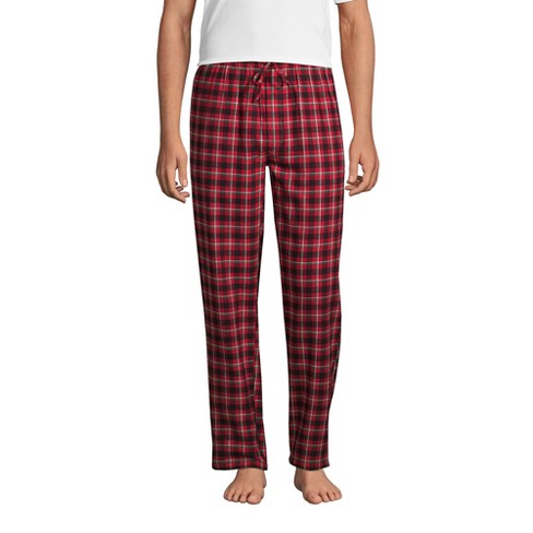 Lands' End Men's Flannel Pajama Pants - 2x Large - Rich Red Field Check :  Target