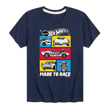 Boys' Hot Wheels 'Made to Race' Short Sleeve Graphic T-Shirt - Navy Blue