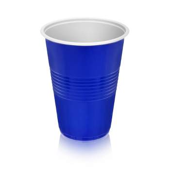 Premium 16 oz Red Blue Plastic Disposable Drinking Cups 100 count Party  Large US