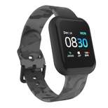 iTouch Air 3 Smartwatch: Black Case with Gray Camo Strap