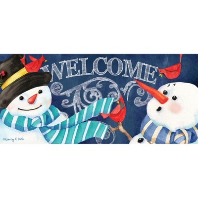 Evergreen Snowman Welcome Sassafras Switch Mat