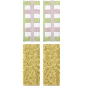 REGALWOVEN 4 Pcs Absorbent Soft Cotton Hand Towels for Bathroom - 1 of 4