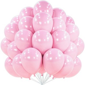 PartyWoo Balloons Light Pink Pearl Pastel Baby Pale 12 Inch 50 pcs - 1 of 4