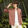 Campus Sutra Men Men's Mocha Brown Breezy Wrinked Shirt - 2 of 4