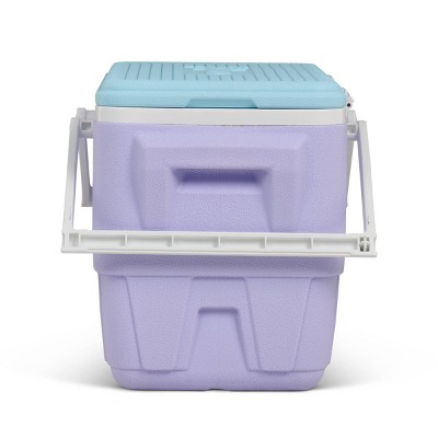 Retro Lilac and Blue Hard Sided Picnic Cooler