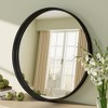 Apmir Round High Quality Aluminum Alloy Framed French Cleat Mounted Wall Decor Bathroom Vanity Mirror in matte black with 5-Year Warranty - 4 of 4