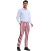 INSPIRE CHIC Men's Straight Fit Color Block Office Work Striped Trousers - 4 of 4