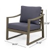 Durable Acacia Wood Outdoor Club Chair with Slatted Design, Sloped Arms, and Water-Resistant Cushions for Patio or Garden Seating-Coolbibila - 4 of 4